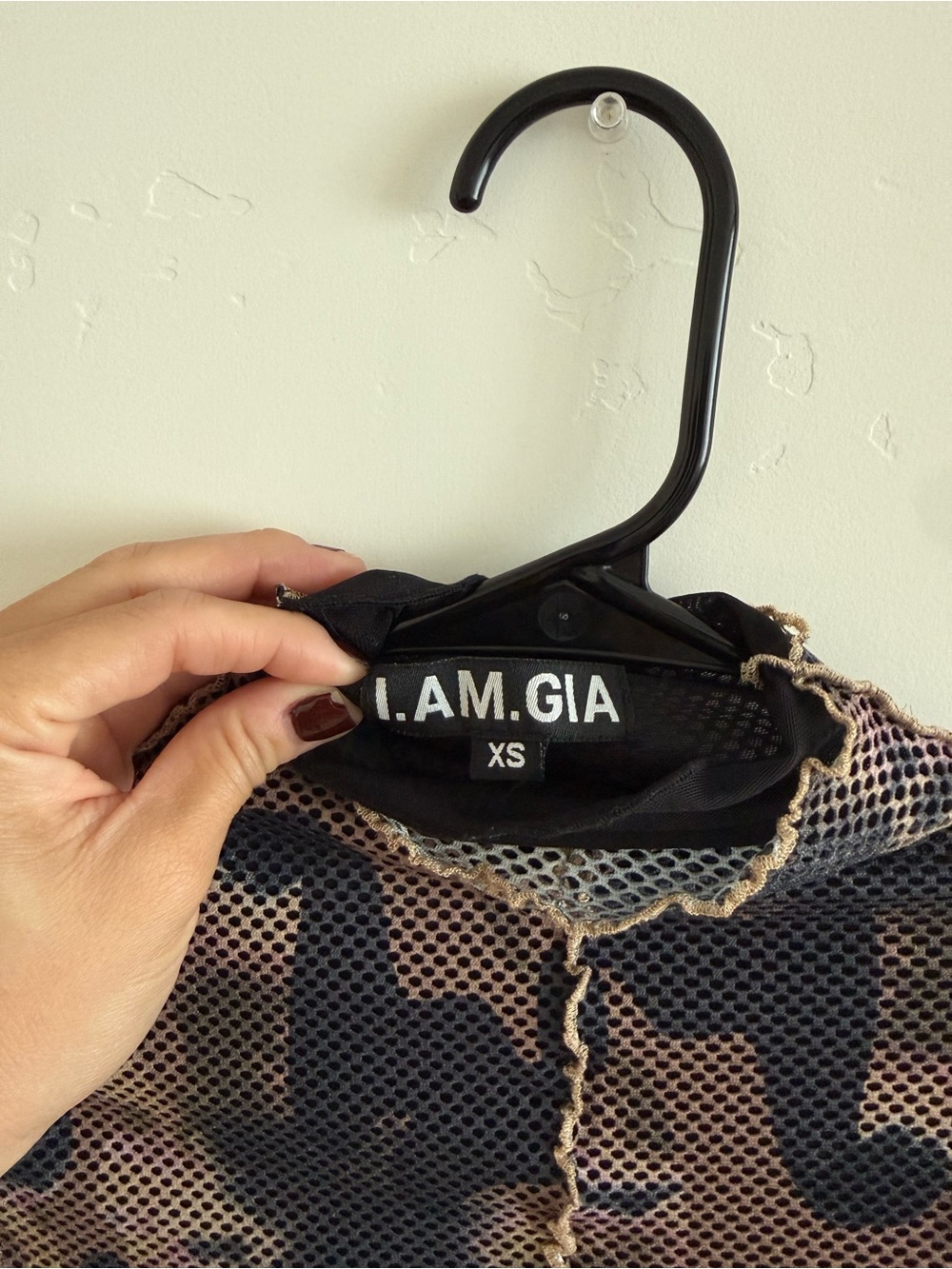 I.AM.GIA Black & Brown Mesh Long-Sleeve Bodysuit - Picture 2 of 2